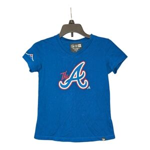 New Era Atlanta Braves Graphic V-Neck T-Shirt Youth 7/8